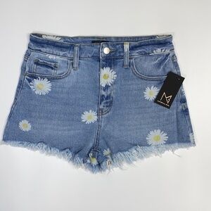 Material Girl Floral Raw Hem Shorts NWT Size 9